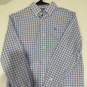 Vineyard Vines Blue  Whale Shirt Boys M 12 14